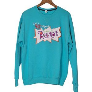 Fruit Of The Loom Just A 90'S Mama Raising Her Rugrat Sweatshirt Sz M Pullover